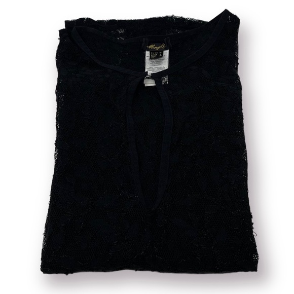 🛍️FINAL SALE🛍️ Mango Lace Sheer Long Sleeve Top - Picture 8 of 11